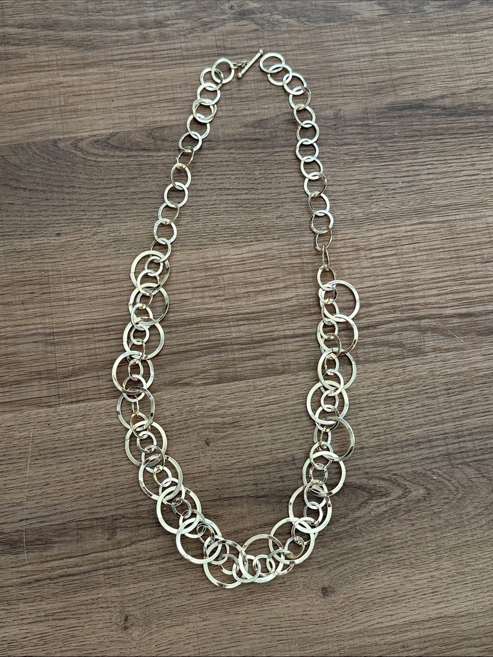 Gold Tone Multi-Link Circle Necklace - Women Jewelry